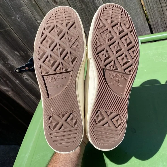 Converse Comme des Garçon Play Cream High-Top Canvas Sneakers Men’s 7 Women’s 9 - Picture 7 of 9